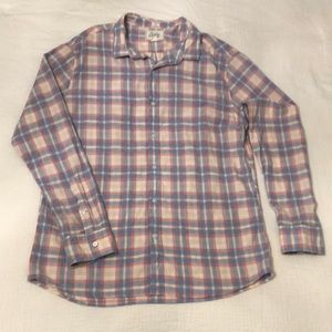 BIXBY NOMAD Men’s Long Sleeve Coastal Button Down Shirt | Flannel | Pastel Plaid